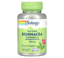 Эхинацея Solaray, True Herbs, эхинацея, 460 мг, 180 капсул на растительной основе