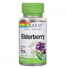 Solaray, Elderberry, 450 mg, 100 VegCaps