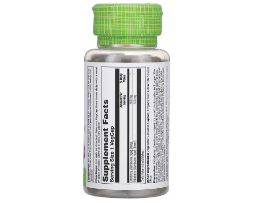 Solaray, Elderberry, 450 mg, 100 VegCaps Solaray, Elderberry, 450 mg, 100 VegCaps