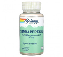 Пищеварительные ферменты Solaray, Serrapeptase, 10 мг, 90 капсул