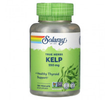 Водоросли Solaray, True Herbs, водоросли, 550 мг, 180 растительных капсул