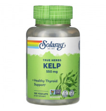 Водоросли Solaray, True Herbs, водоросли, 550 мг, 180 растительных капсул