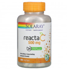 Solaray, Reacta-C, 500 мг, 180 вегетарианских капсул