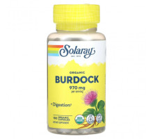 Растительные экстракты и настойки Organic Burdock, 970 mg, 100 Organic Capsules (485 mg per Capsule)