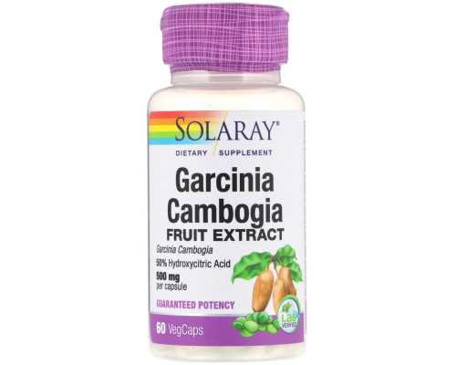Solaray, Garcinia Cambogia Fruit Extract, 500 mg, 60 Vegcaps Solaray, Garcinia Cambogia Fruit Extract, 500 mg, 60 Vegcaps