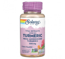 Имбирь и куркума Solaray, Vital Extracts Super Bio Turmeric, 300 мг, 30 растительных капсул