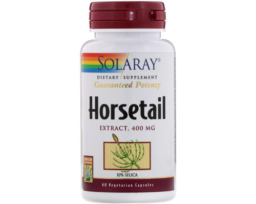 Solaray, Horsetail Extract, 400 mg, 60 Vegetarian Capsules Solaray, Horsetail Extract, 400 mg, 60 Vegetarian Capsules