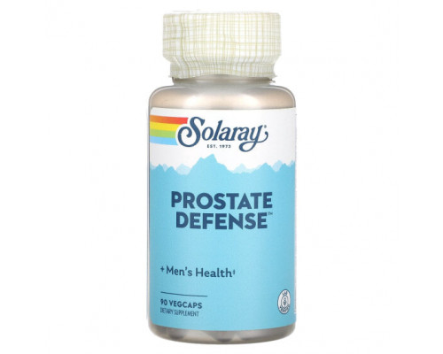 Мужское здоровье Solaray, Prostate Defense`` 90 растительных капсул