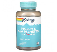 Мужское здоровье Solaray, Pygeum & Saw Palmetto с CranActin, 180 вегетарианских капсул