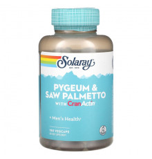 Мужское здоровье Solaray, Pygeum & Saw Palmetto с CranActin, 180 вегетарианских капсул