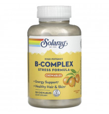Solaray, High Potency B-Complex, Natural Orange, 50 Chewables