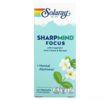 Растительные экстракты и настойки Solaray, SharpMind Focus, средство для улучшения концентрации внимания, 30 растительных капсул