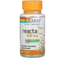 Solaray, Reacta-C, 500 мг, 60 вегетарианских капсул