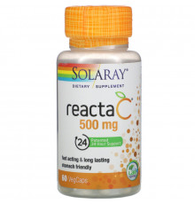 Solaray, Reacta-C, 500 мг, 60 вегетарианских капсул