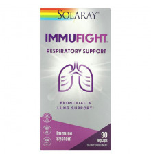 БАДы для укрепления иммунитета Solaray, ImmuFight, поддержка дыхательной системы, 90 VegCaps