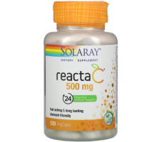 Solaray, Reacta-C, 500 мг, 120 вегетарианских капсул