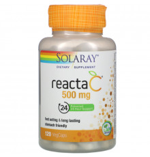 Solaray, Reacta-C, 500 мг, 120 вегетарианских капсул