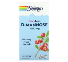 Solaray, D-манноза, с CranActin, 120 вегетарианских капсул