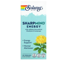 Solaray, SharpMind, Energy, 30 растительных капсул