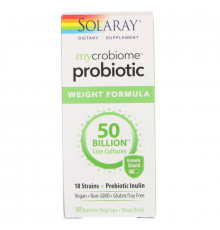 Solaray, Mycrobiome Probiotic Weight Formula, 50 Billion, 30 VegCaps