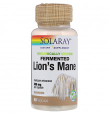 Solaray, Organically Grown Fermented Lion's Mane Mushroom, 500 mg , 60 VegCaps
