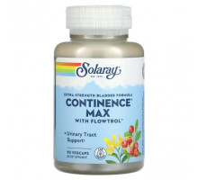Растительные экстракты и настойки Solaray, Формула для мочевого пузыря Extra Strength, Continence Max с Flowtrol, 90 растительных капсул