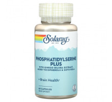 Улучшение памяти и работы мозга Solaray, Phosphatidylserine Plus, 60 капсул