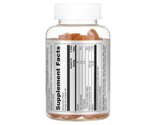 Solaray, Vitamin C Gummies, Natural Orange, 125 mg, 60 Gummies Solaray, Vitamin C Gummies, Natural Orange, 125 mg, 60 Gummies