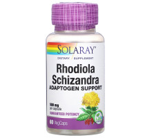 Solaray, Rhodiola & Schizandra Extracts, 500 mg, 60 Vegetarian Capsules