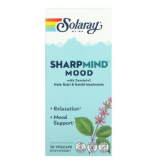 Растительные экстракты и настойки Solaray, SharpMind Mood, средство для улучшения настроения, 30 растительных капсул
