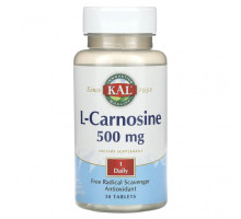 Аминокислоты L-Carnosine, 500 mg, 30 Tablets