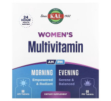 KAL, Women's Multivitamin, Morning & Evening, 2 Pack, 60 Tablets Each