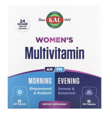 KAL, Women's Multivitamin, Morning & Evening, 2 Pack, 60 Tablets Each