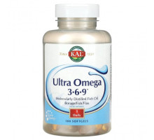 Рыбий жир и Омега 3, 6, 9 KAL, Ultra Omega 3-6-9, 100 мягких таблеток