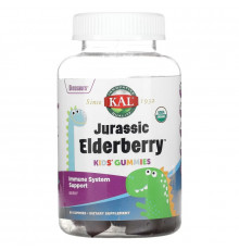 KAL, Kids Jurassic Elderberry Gummies, Berry, 60 Gummies