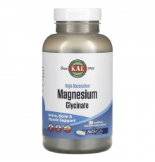 KAL, High Absorption Magnesium Glycinate, 180 Softgels