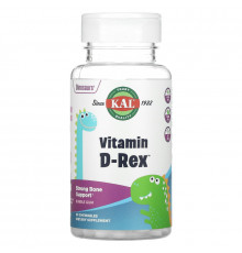 KAL, Vitamin D-Rex, Bubblegum, 400 IU, 90 Chewables