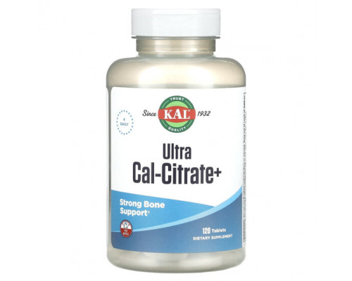 Кальций KAL, Ultra Cal-Citrate+, 120 таблеток Кальций KAL, Ultra Cal-Citrate+, 120 таблеток