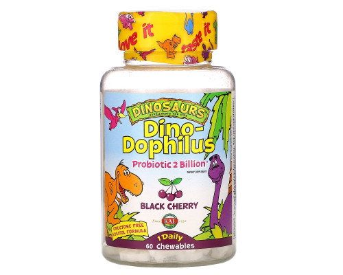 KAL, Dino-Dophilus, черемуха, 60 жевательных таблеток KAL, Dino-Dophilus, черемуха, 60 жевательных таблеток