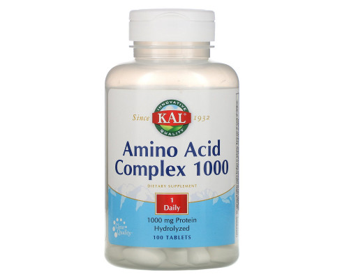 KAL, Amino Acid Complex 1000, 1000 mg, 100 Tablets KAL, Amino Acid Complex 1000, 1000 mg, 100 Tablets