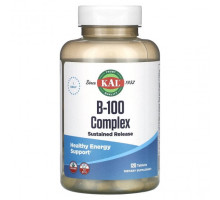 Витамины группы B KAL, B-100 Complex, 120 таблеток