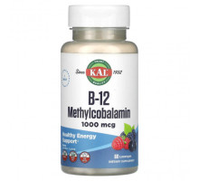 Витамины группы B KAL, B-12 Methylcobalamin, Berry, 1,000 mcg, 60 Lozenges