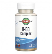 Витамины группы B KAL, B-50 Complex`` 50 таблеток