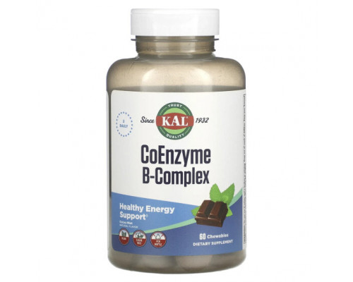Витамины группы B Coenzyme B-Complex, Cocoa Mint, 60 Chewables Витамины группы B Coenzyme B-Complex, Cocoa Mint, 60 Chewables