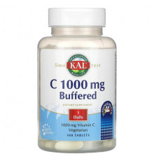 Витамин C KAL, C, буферизованный, 1000 мг, 100 таблеток