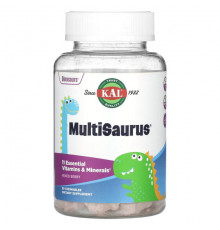 KAL, Multisaurus, ягодное ассорти, 60 жевательных таблеток
