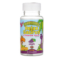 KAL, Динозавры, Relax-a-Saurus, L-теанин, виноград, 30 жевательных таблеток