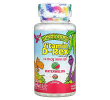 KAL, Vitamin D-Rex, Watermelon, 600 IU, 120 Micro Tablets