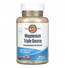KAL, Magnesium Triple Source, 100 Tablets