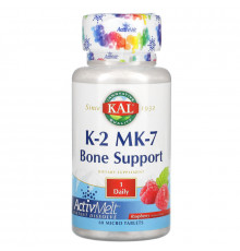 KAL, K-2 MK-7, Bone Support, Raspberry, 60 Micro Tablets